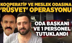 Kooperatif ve meslek odasına 'rüşvet' operasyonu: Oda başkanı ve 1 personel tutuklandı
