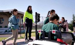 Miniklere trafik eğitimi: Hem öğrendiler hem eğlendiler