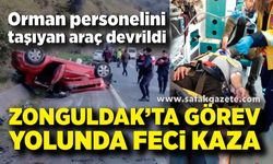 Orman Bölge Müdürlüğü görevlilerini taşıyan araç takla attı: 3 yaralı