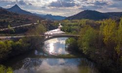 Sakarya Nehri'nin eşsiz manzarası havadan görüntülendi