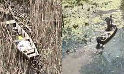 Sazlıkta saklandılar, dronla suçüstü yakalandılar