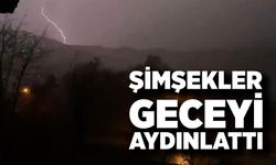 Şimşekler Geceyi Aydınlattı, Dolu Beyaza Bürüdü