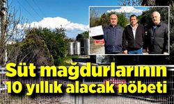 10 yıldır ödenmeyen süt paraları için fabrika önünde toplandılar