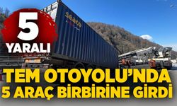 TEM Otoyolu’nda 5 araç birbirine girdi: 5 yaralı
