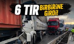 Kocaeli TEM’de 6 Tır Birbirine Girdi!
