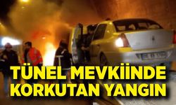 Tünel mevkiinde korkutan yangın: Araç kullanılamaz hale geldi