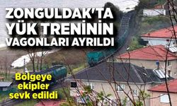 Zonguldak'ta yük treninin vagonları ayrıldı, seferler aksadı