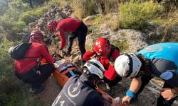 Yürüyüş yaparken, ayağı kırılan kadın için ekipler seferber oldu