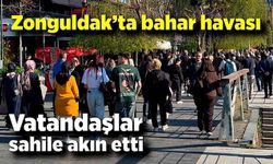 Zonguldak’ta bahar havası: Vatandaşlar sahile akın etti