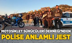 Motosiklet Sürücüleri Derneği’nden Polis Haftası’na anlamlı jest