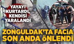 Zonguldak’ta facia son anda önlendi: Yayayı kurtardı, kendisi yaralandı
