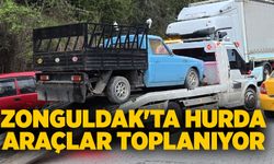 Zonguldak'ta hurda araçlar toplanıyor