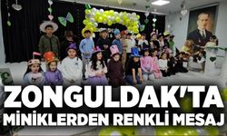 Zonguldak'ta miniklerden renkli mesaj