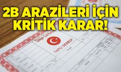 2B arazileri için kritik karar