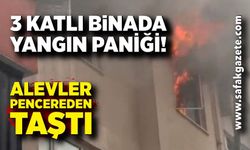 Korkutan yangın! Alevler pencereden taştı