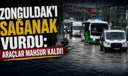 Zonguldak’ı sağanak vurdu: Araçlar mahsur kaldı!