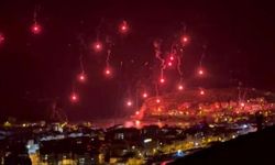 Amasra'da şampiyonluk coşkusu; İşaret fişekleri tarihi kenti kızıla boyadı