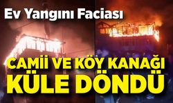Evde Başlayan Yangın Köy Konağına ve Camiye Sıçradı