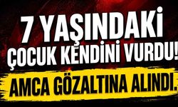 Amcasının silahıyla oynayan çocuk kendini vurdu
