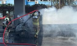 Ankara'da kamyonet yangını