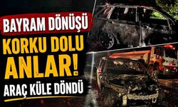 Seyir halindeki otomobil alev alev yandı