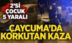 Çaycuma’da korkutan kaza: 2’si çocuk 5 yaralı