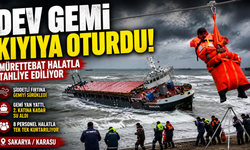 Sakarya’da kargo gemisi karaya oturdu: 8 mürettebat kurtarılıyor