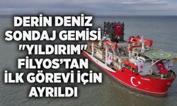 Derin deniz sondaj gemisi "Yıldırım" Filyos’tan ilk görevi için ayrıldı