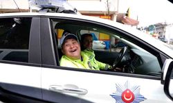 Down sendromlu Oğuz Kaan'ın polislik hayali gerçek oldu