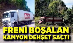 Freni boşalan kamyon zincirleme kazaya yol açtı: 1 yaralı