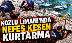 Kozlu Limanı’nda nefes kesen kurtarma