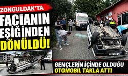 Zonguldak'ta Freni Boşalan Tofaş Takla Attı: 2 Genç Yaralandı