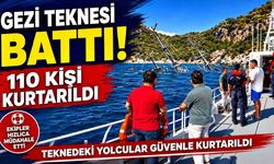 Marmaris'te gezi teknesi battı, yolcular tahliye edildi