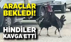 Hindi kavgası trafiği kilitledi