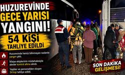 Huzurevinde Gece Yarısı Yangını! 54 Kişi Tahliye Edildi