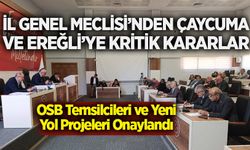 İl Genel Meclisi’nden Çaycuma ve Ereğli’ye kritik kararlar