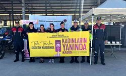 Jandarmadan pazarda KADES bilgilendirmesi