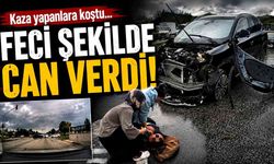 Kaza yapanlara koştu. Feci şekilde can verdi