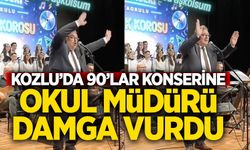 Kozlu’da 90’lar konserine okul müdürü damga vurdu