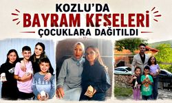 Kozlu'da bayram keseleri çocuklara dağıtıldı