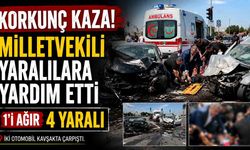 Kavşakta feci kaza: Milletvekili yardıma koştu