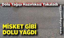 Devrek’te Şaşkına Çeviren Dolu Yağışı
