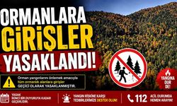 Ormana girişler yasaklandı
