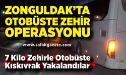Zonguldak'ta yolcu otobüsüne operasyon; 7 kilo yasaklı madde yakalandı