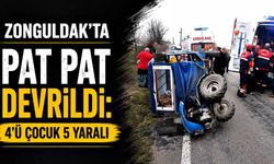 Zonguldak’ta pat pat devrildi: 4'ü çocuk 5 yaralı