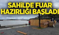 Sahilde fuar hazırlığı başladı