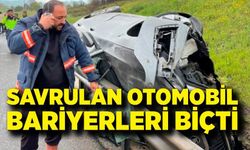TEM’de Can Pazarı! Otomobil Bariyerlere Saplandı