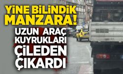 Soğuksu’da trafik yoğunluğu! Metrelerce kuyruk oluştu