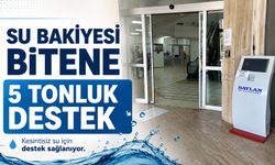 Beldiyeden su bakiyesi bitene 5 tonluk destek