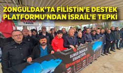Zonguldak’ta Filistin’e Destek Platformu’ndan İsrail’e tepki
